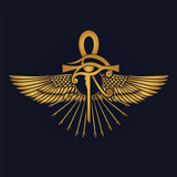 Ankh  Sun God Ra,eye of horus ,  Egyptian wings 