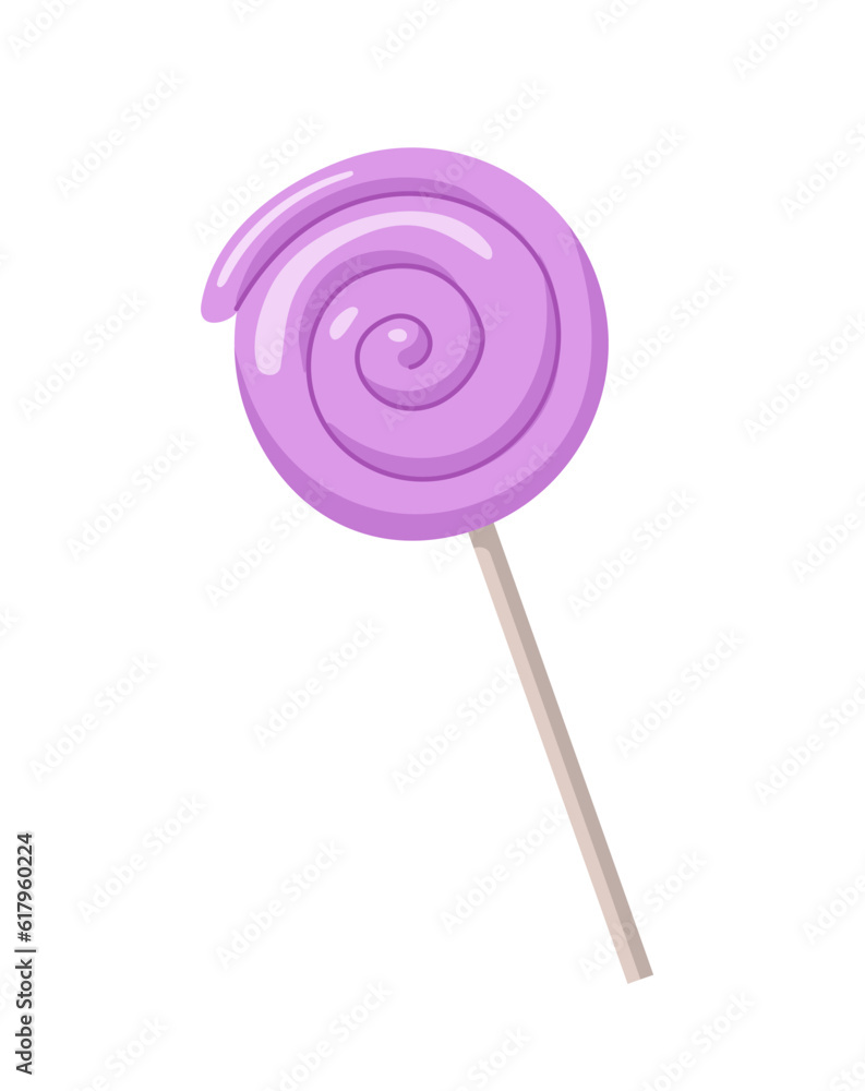 Violet caramel on stick concept Violet caramel on stick concept