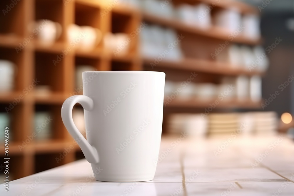 illustration, coffee cup or drink cup in restaurant, ai generative illustration, coffee cup or drink cup in restaurant, ai generative