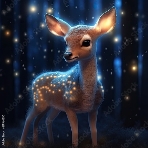 A deer with glowing stars © Bedded