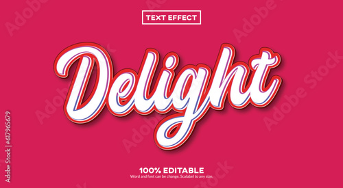 Delight 3D Text Effect