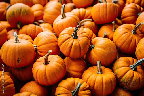 Full frame image of Pumpkins in a pumpkin patch © Adriana