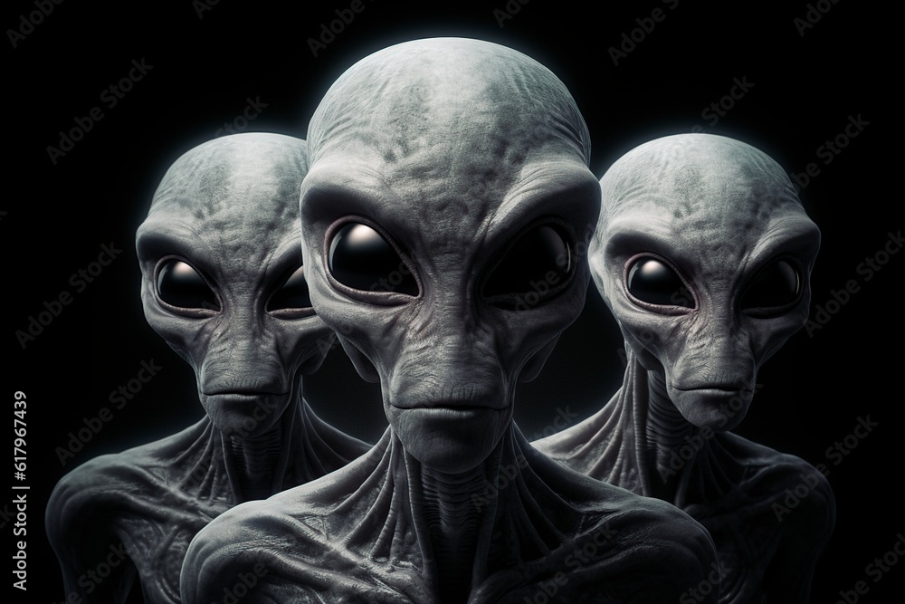 illustration ,alien group, generative ai illustration ,alien group, generative ai