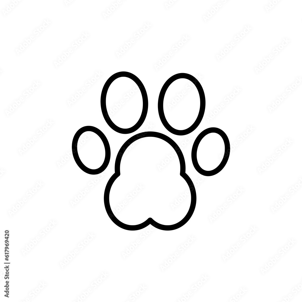 dog track, icon, vector illustration flat design on white background. dog track, icon, vector illustration flat design on white background.