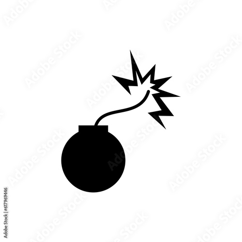 explosive bomb icon, bomb, dynamite icon. gun explosion. army equipment vector illustration on white background..eps