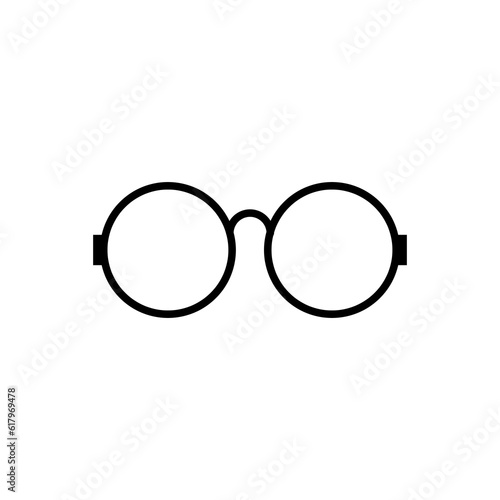 glasses, icon, vector illustration flat design on white background..eps