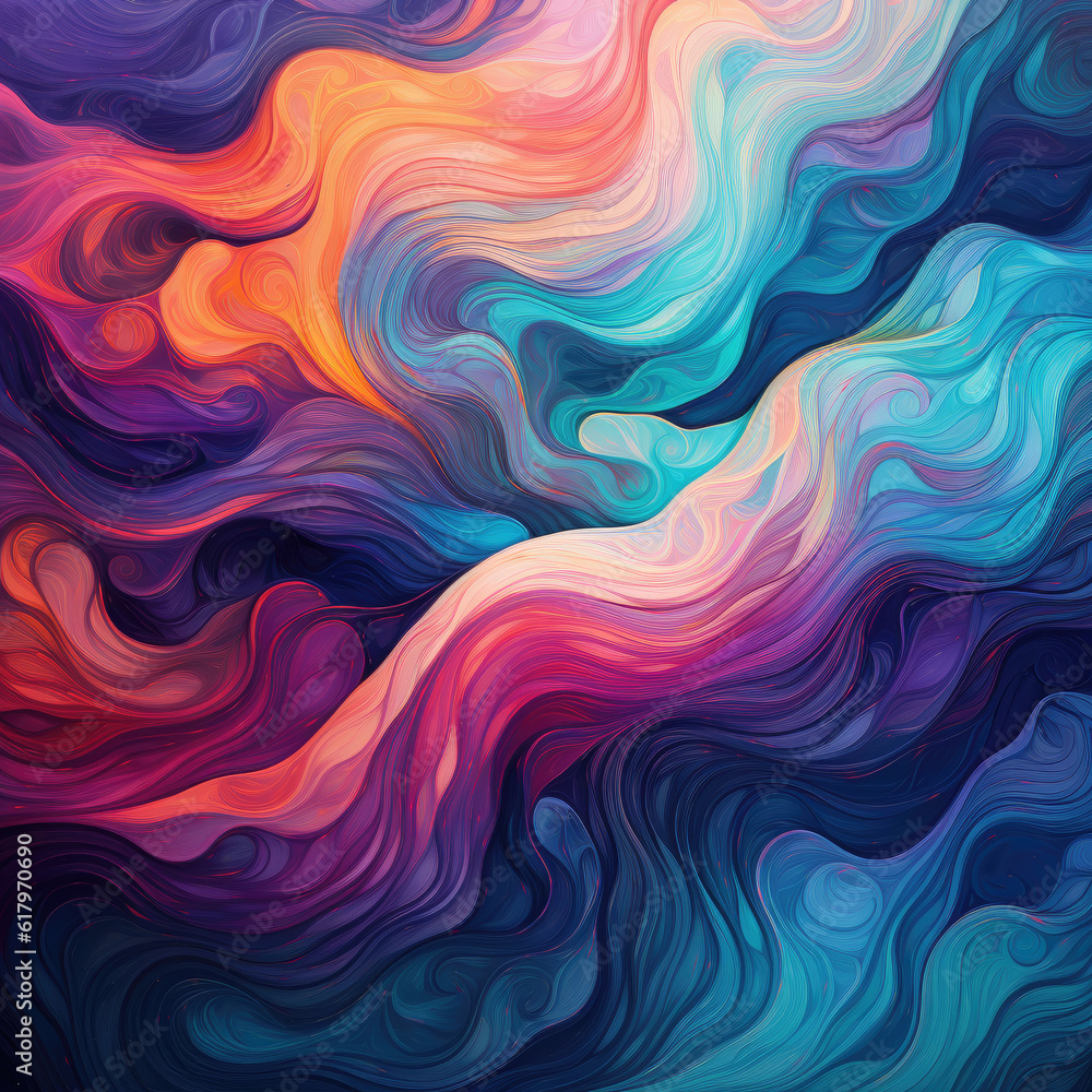 Colorful ripples art Colorful ripples art