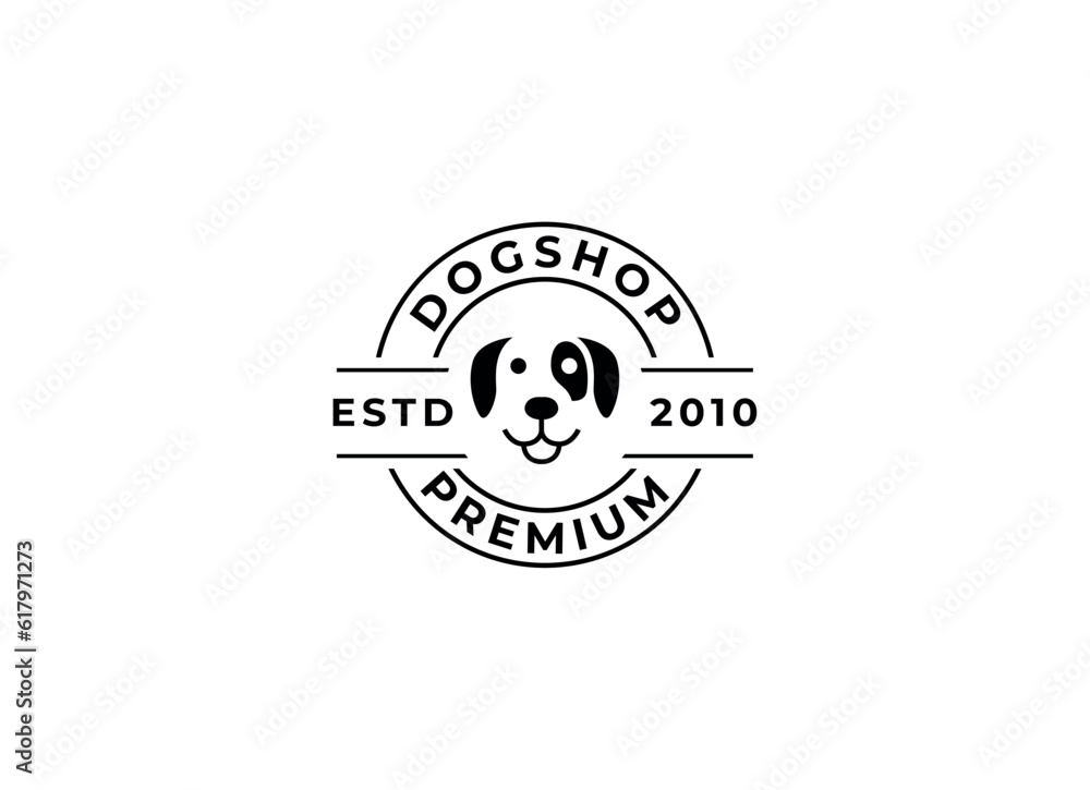 Dog care and pet shop logo design. Dog logo design template. Dog care and pet shop logo design. Dog logo design template.