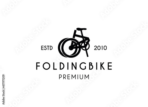 folding bike logo vector illustration