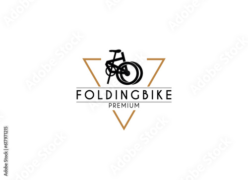 folding bike logo vector illustration