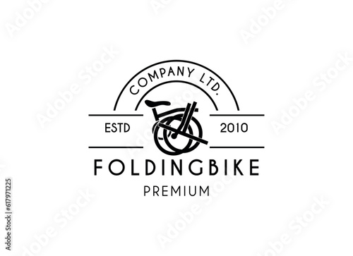 folding bike logo vector illustration