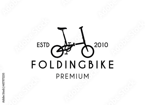 folding bike logo vector illustration