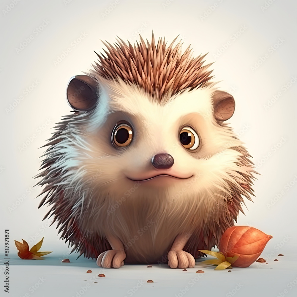 Cartoon character of cute hedgehog Cartoon character of cute hedgehog