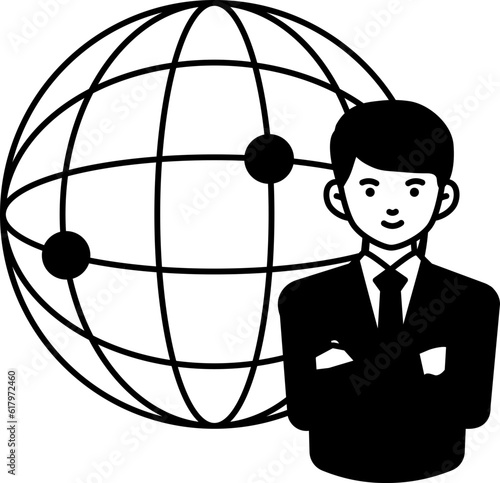 Outsourcing business worker working resource team company cute Semi-Solid Transparent