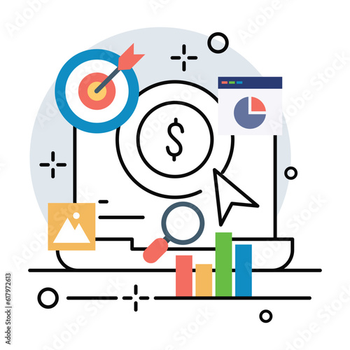 Ppc illustration design. Vector design