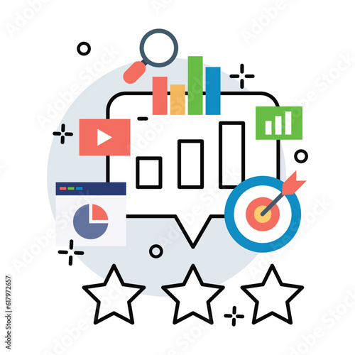 Impression rate illustration design. Vector Illustrations