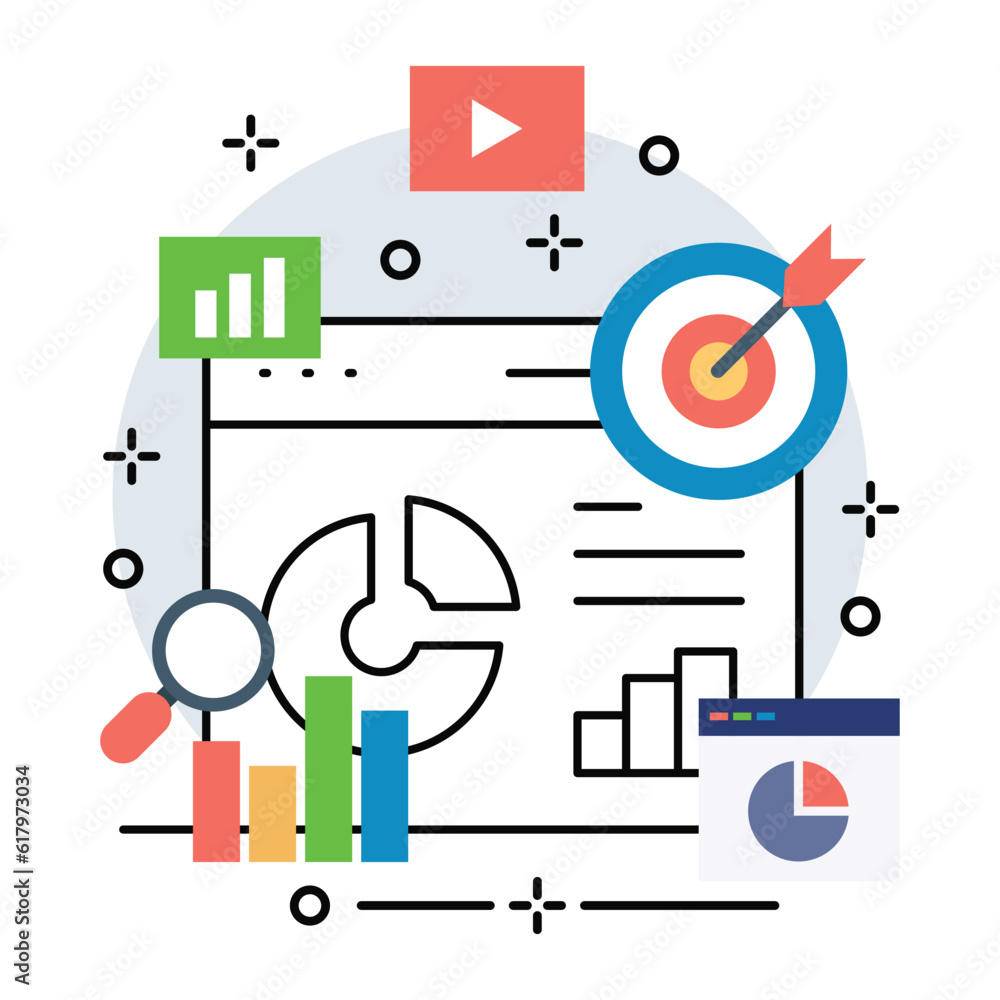 Illustration of web analyzing business. Vector design Illustration of web analyzing business. Vector design