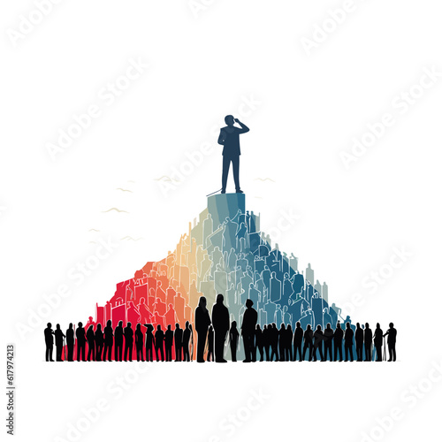 national anthem singing crowd silhouette illustrat vector illustration
