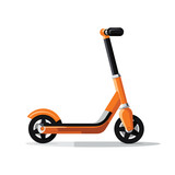 toy scooter vector flat minimalistic isolated illustration