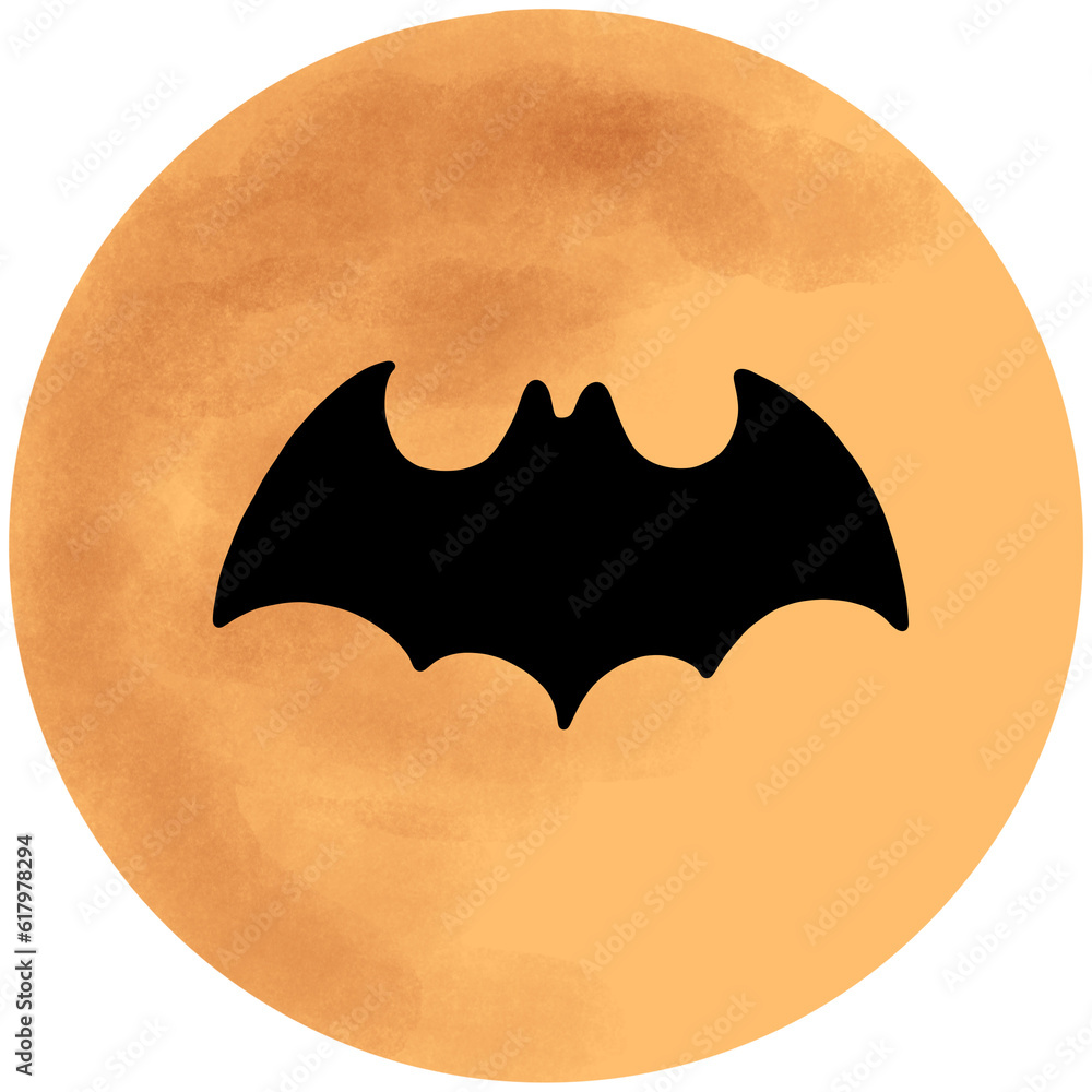 Fototapeta premium halloween pumpkin and bat