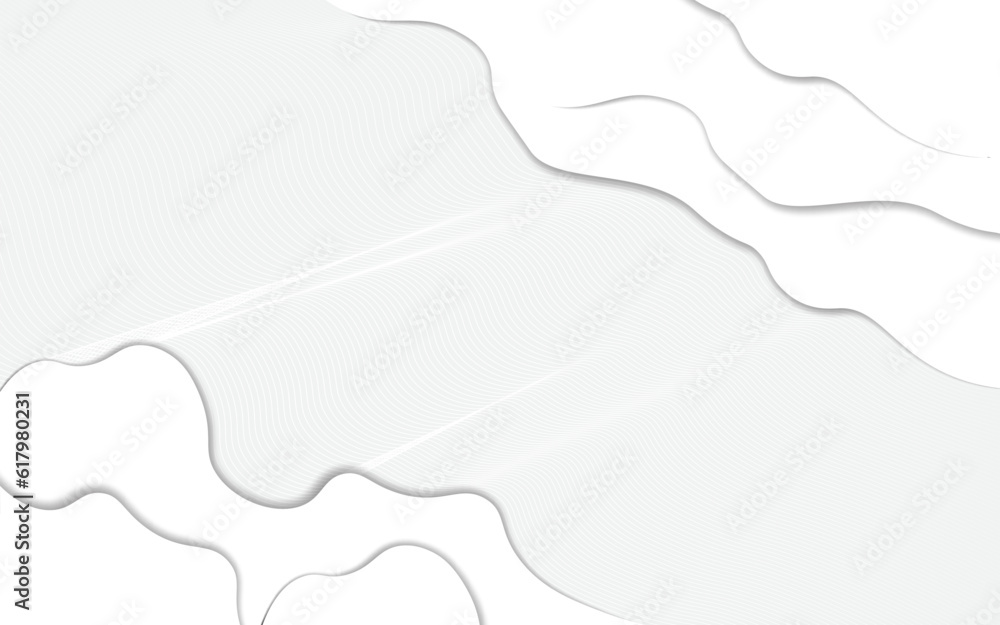  Abstract white and light gray wave modern soft luxury texture with smooth and clean vector subtle background illustration.