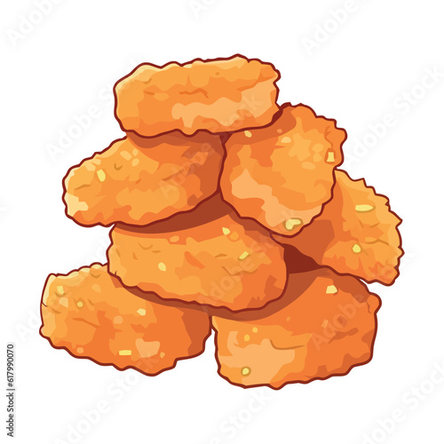 Fresh breaded nuggets snack