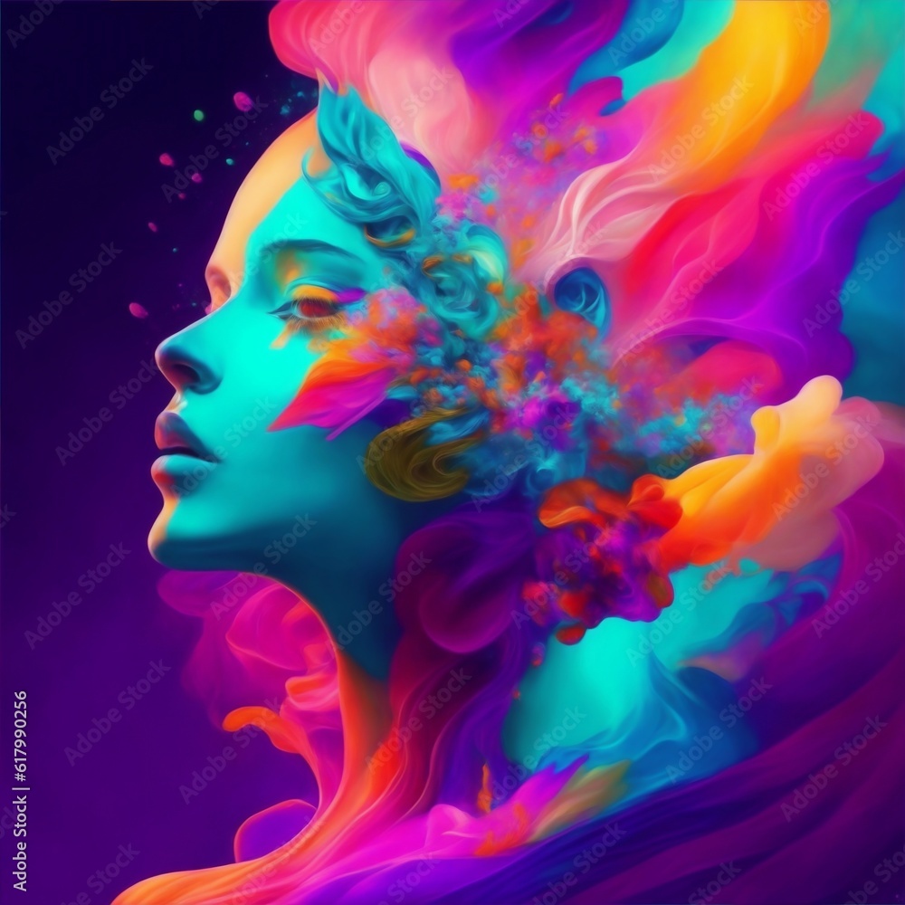 Imaginary beautiful art RGB colorful