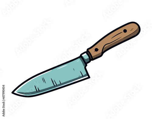 Sharp steel blade, handle with care