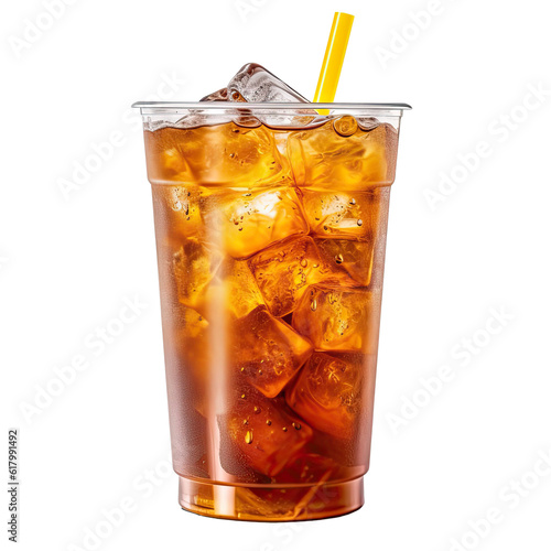 Ice lemon tea cold beverage isolated image © CozyDesign