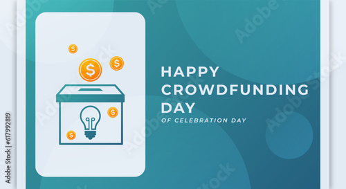 Crowdfunding Day Celebration Vector Design Illustration for Background, Poster, Banner, Advertising, Greeting Card