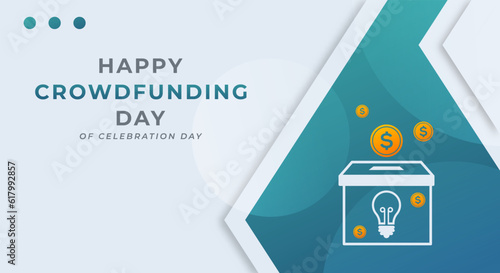 Crowdfunding Day Celebration Vector Design Illustration for Background, Poster, Banner, Advertising, Greeting Card