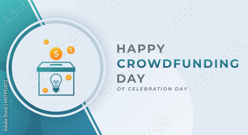 Crowdfunding Day Celebration Vector Design Illustration for Background, Poster, Banner, Advertising, Greeting Card