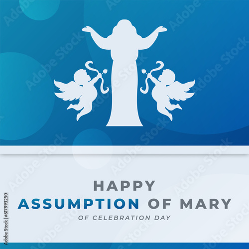 Assumption of Mary Celebration Vector Design Illustration for Background, Poster, Banner, Advertising, Greeting Card