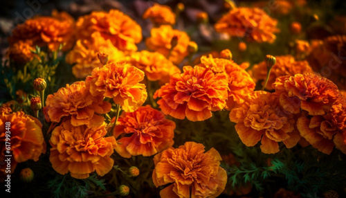 Wallpaper Mural Vibrant bouquet of multi colored flowers in formal garden setting generated by AI Torontodigital.ca