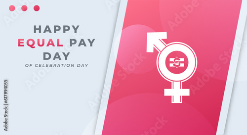 International Equal Pay Day Celebration Vector Design Illustration for Background, Poster, Banner, Advertising, Greeting Card