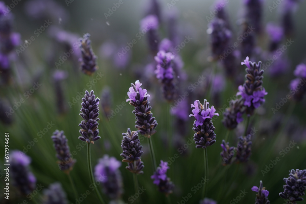 closed-up lavender in the field closed-up lavender in the field