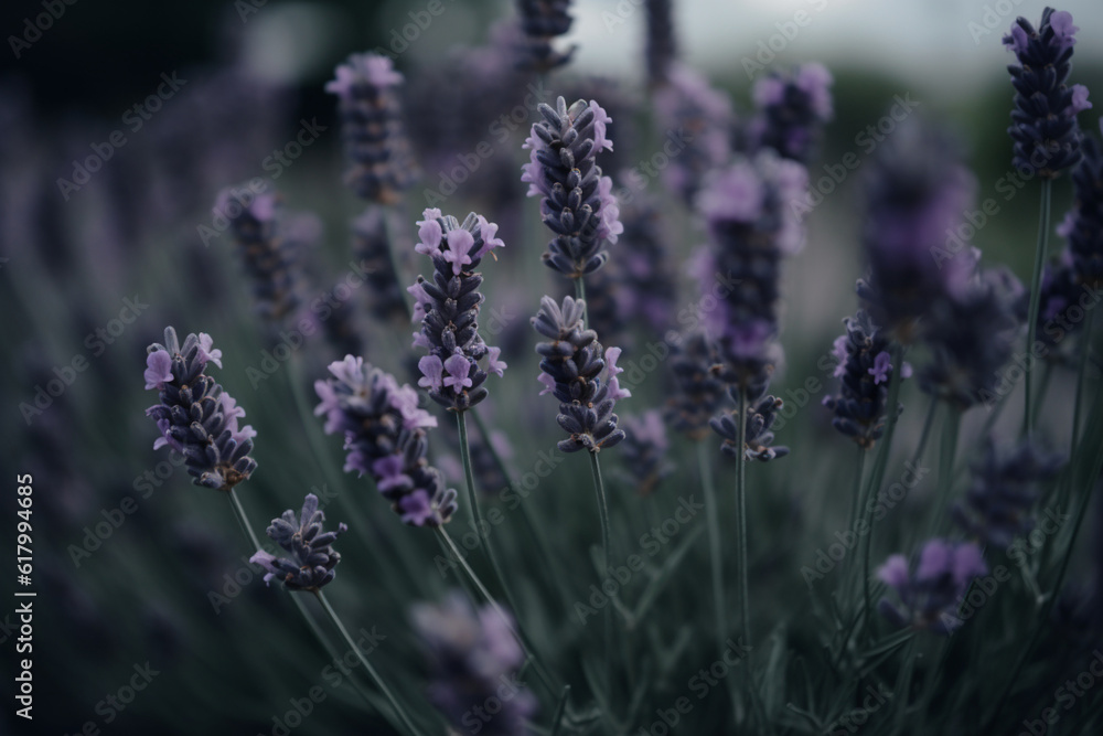 Obraz premium closed-up lavender in the field