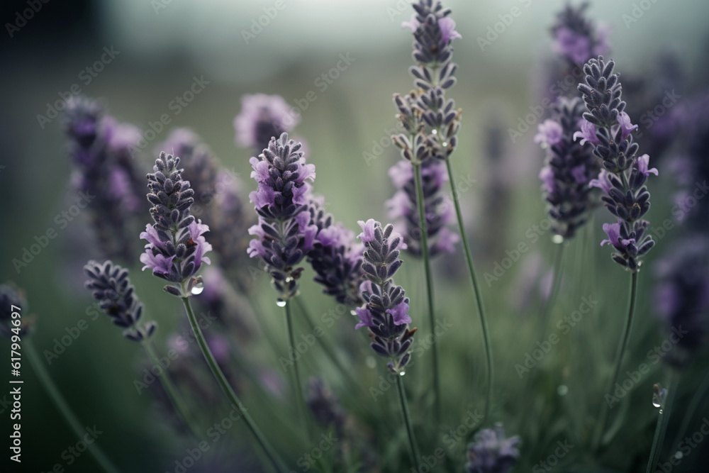 Fototapeta premium closed-up lavender in the field