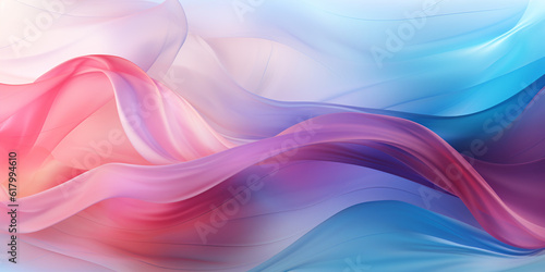 Abstract pastel flowing and glowing fabric background - Generative Ai
