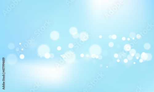 vector blue background with glowing sparkle bokeh