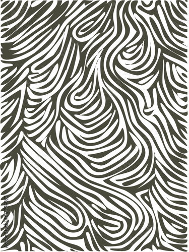 Abstract Seamless Zebra Wavy Lines Pattern Background