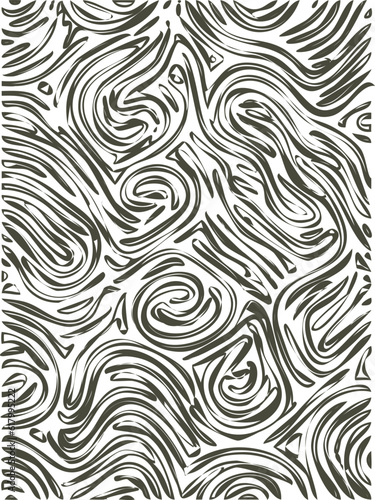 Abstract Seamless Zebra Wavy Lines Pattern Background
