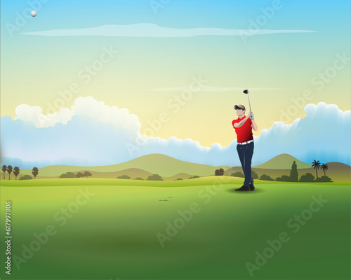 golfer on the field