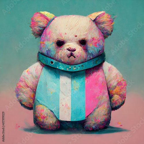 pastel punk teddy bear wallpaper 