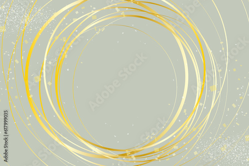 和風 ゴールドサークル カーキベージュ