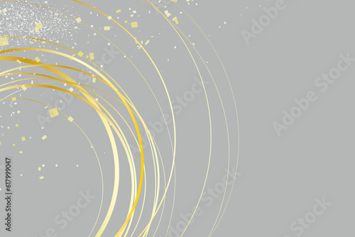 和風 ゴールドサークル グレー