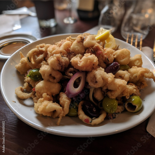 fried calamari plate