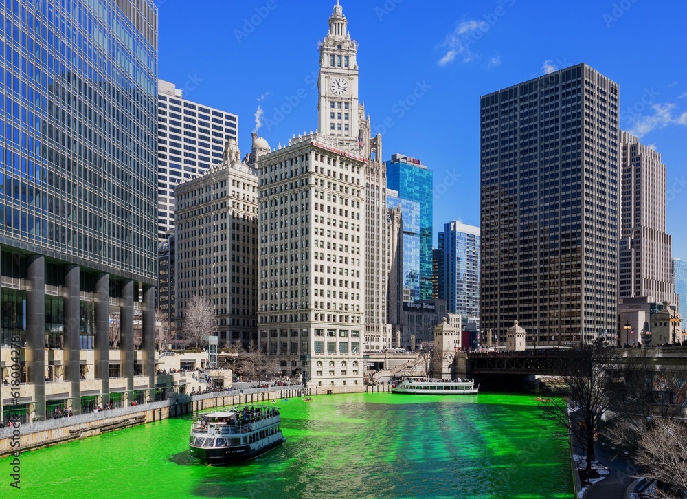 Naklejka premium St Partick's day Chicago