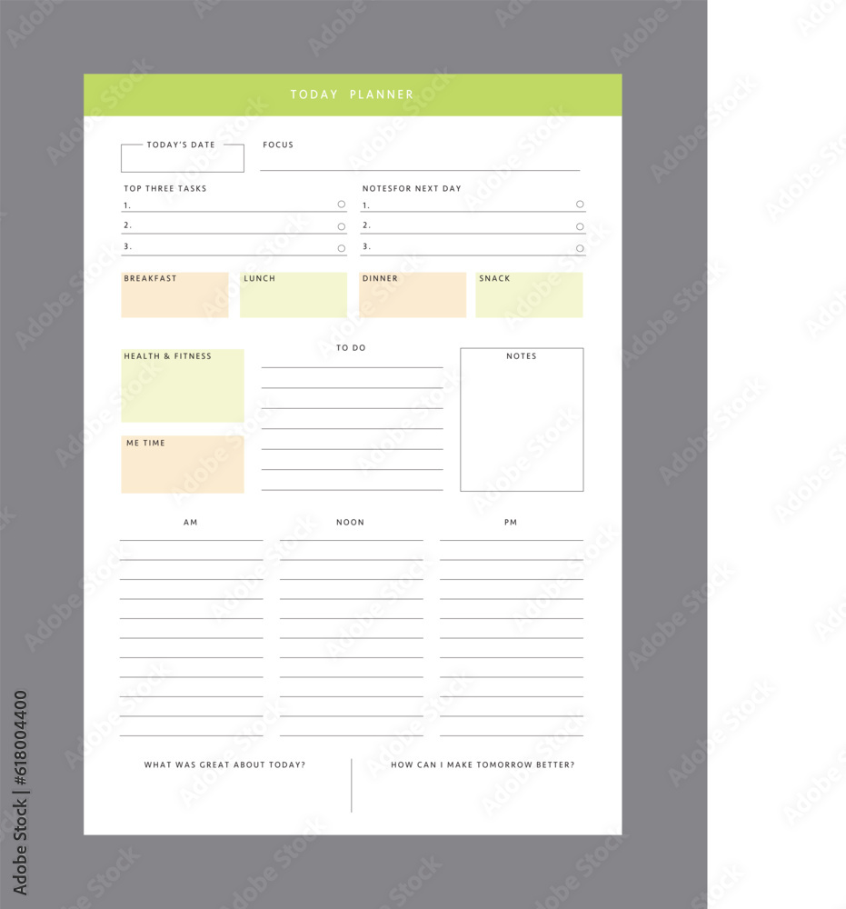 Fototapeta premium Today Weekly Monthly Planner. (Sky Ocean) 