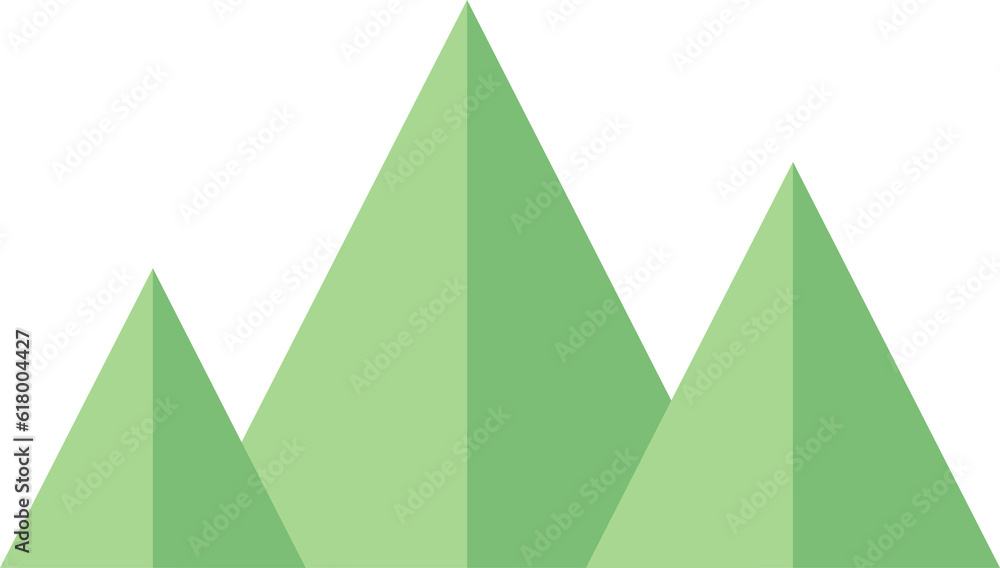 mountain hill landscape illustration in flat and minimal design mountain hill landscape illustration in flat and minimal design